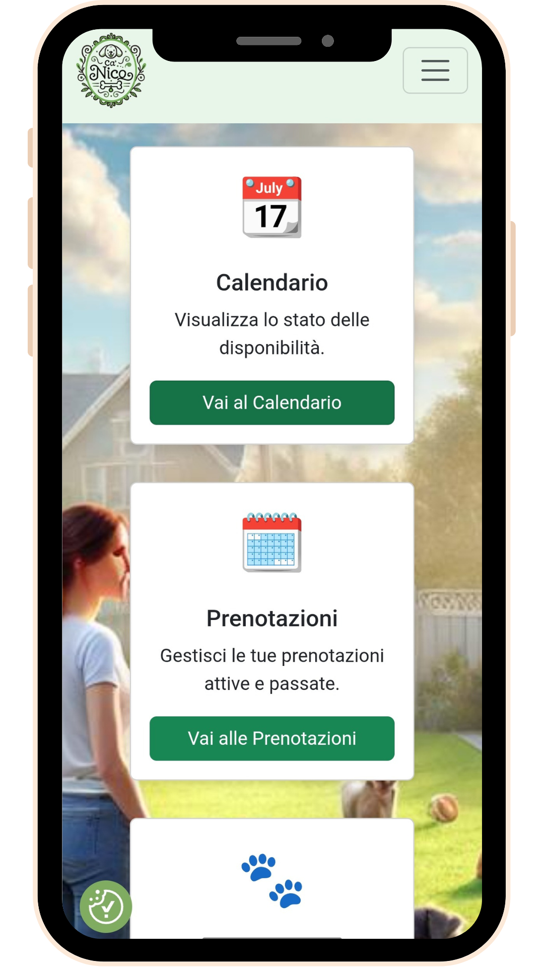 Ca-Nico — L'app per la pensione del tuo cane - Screenshot 2