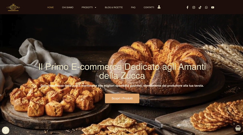 Cortedoro — E-commerce Zucca Mantovana - Koncept portfolio